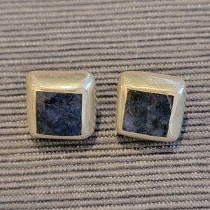 Earrings (Silver/Lapis)